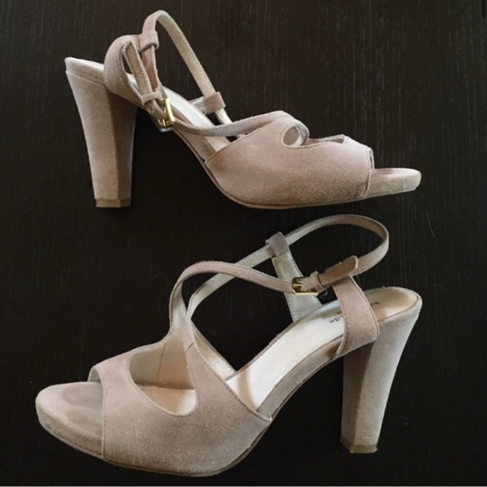 Kate Spade tan suede slingback sandals size 8